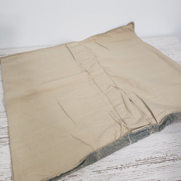 Pottery Barn  Blue Cotton Tapestry Pillow Sham  24" square with button closure - Picture 8 of 8